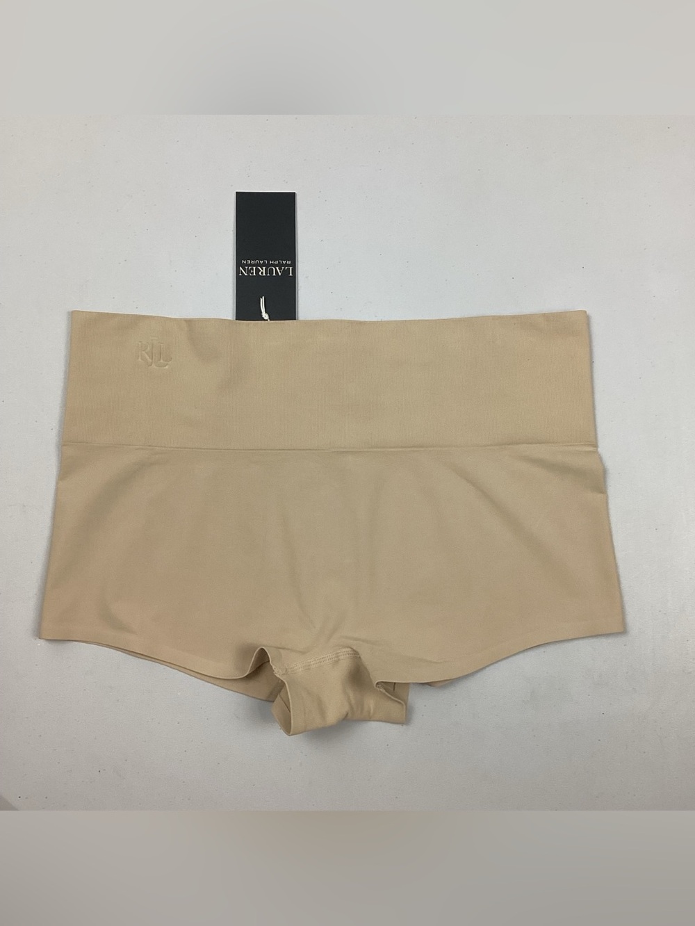 Lauren Ralph Lauren Luxe Smoothing Boyshorts Panty Tan Med NEW! Retail $34